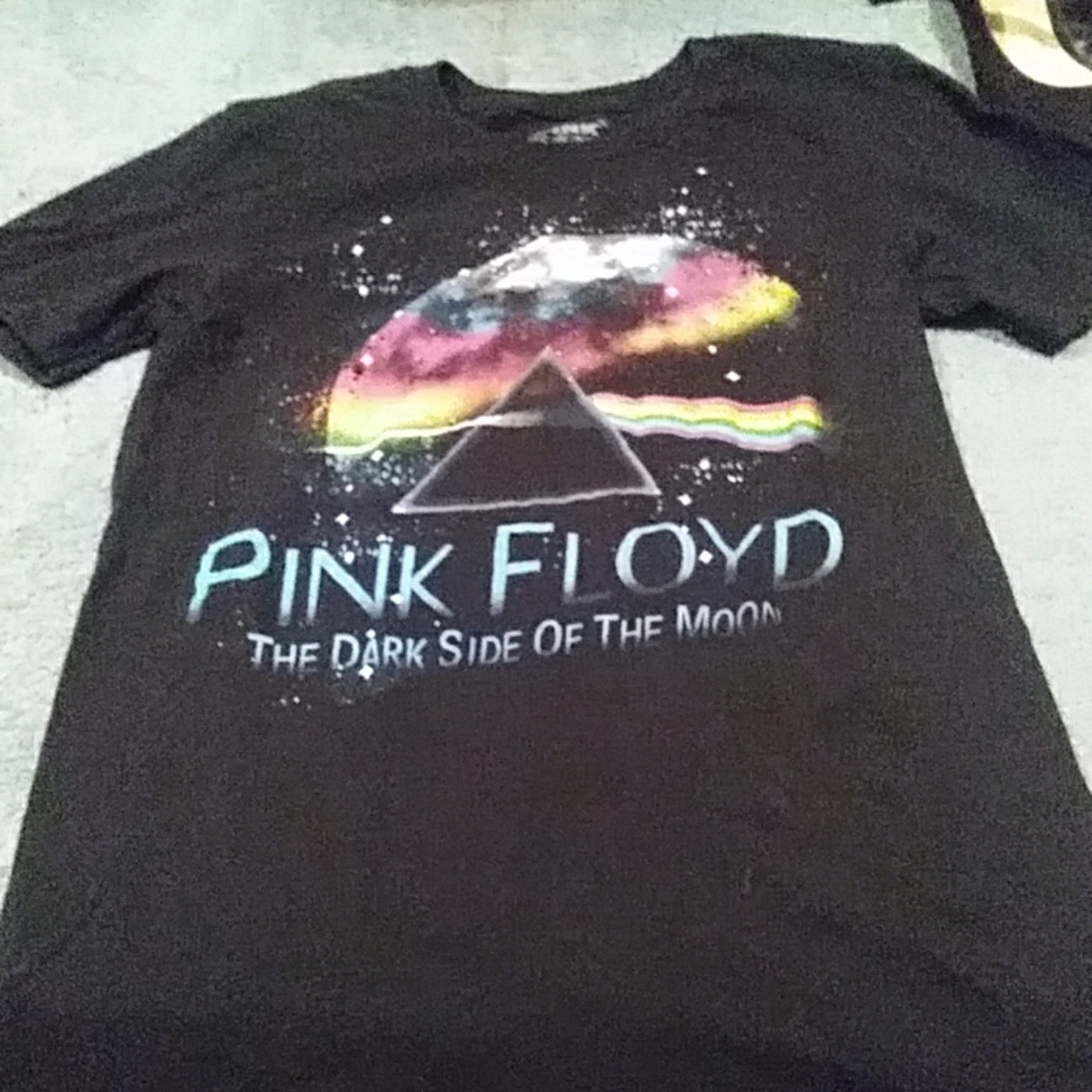 Two pink Floyd shirts